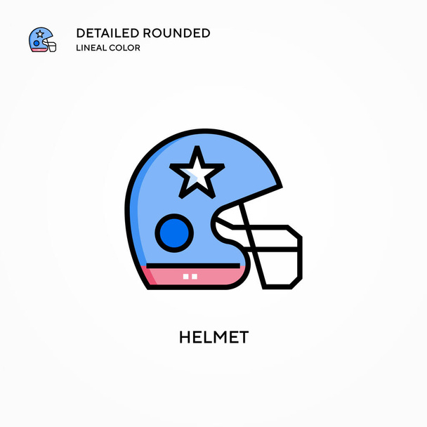 Helmet vector icon. Modern vector illustration concepts. Easy to edit and customize. - Vector, Image