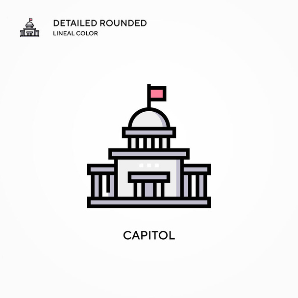 Capitol vector icon. Modern vector illustration concepts. Easy to edit and customize. - Vector, Image