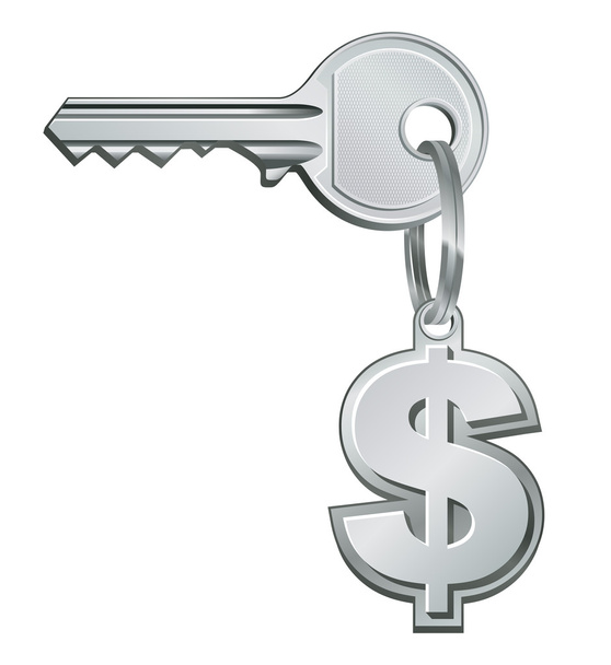 Key to money - Vector, Image