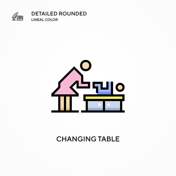 Changing table vector icon. Modern vector illustration concepts. Easy to edit and customize. - Vector, Image
