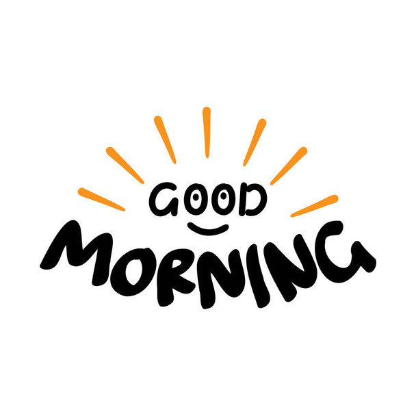 Good Morning Sunshine Leuke vectorkalligrafie Lettering Motivation Phrase Poster Design. doodle vector illustratie - Vector, afbeelding