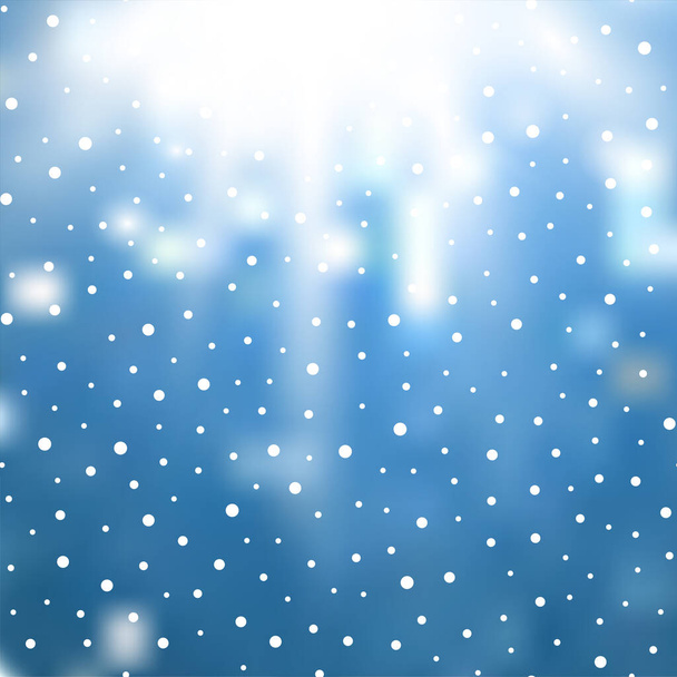 Christmas or New Year background with falling snowflakes. Vector - Vector, Image