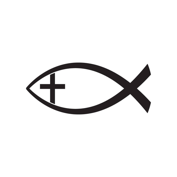 Ісус Риба, Християн Іхтіс Риба символ ікони - Вектор, зображення