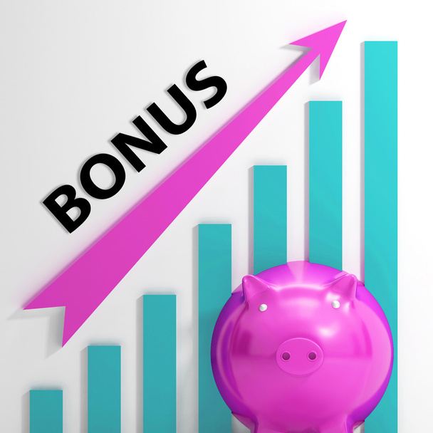 Bonusgrafik zeigt Anreize, Prämien und Prämien - Foto, Bild