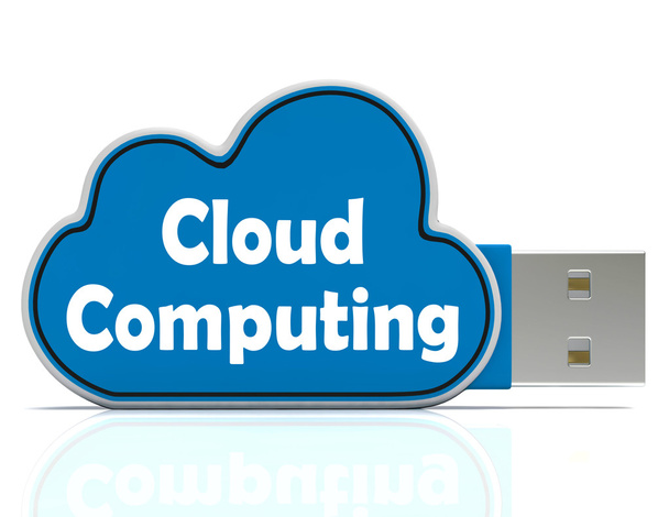 Cloud Computing Memory Stick significa redes y servidores de computadoras
 - Foto, Imagen