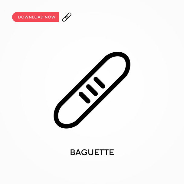 Baguette Egyszerű vektor ikon. Modern, egyszerű lapos vektor illusztráció weboldalhoz vagy mobil alkalmazáshoz - Vektor, kép