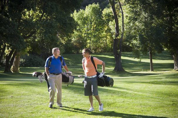 golfistów cieszyć dzień na kurs - Zdjęcie, obraz
