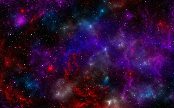 Планеты и галактика, обои для научной фантастики. Красота глубокого космоса. Миллиарды галактик на фоне космического искусства во вселенной. 3D иллюстрация. - Фото, изображение