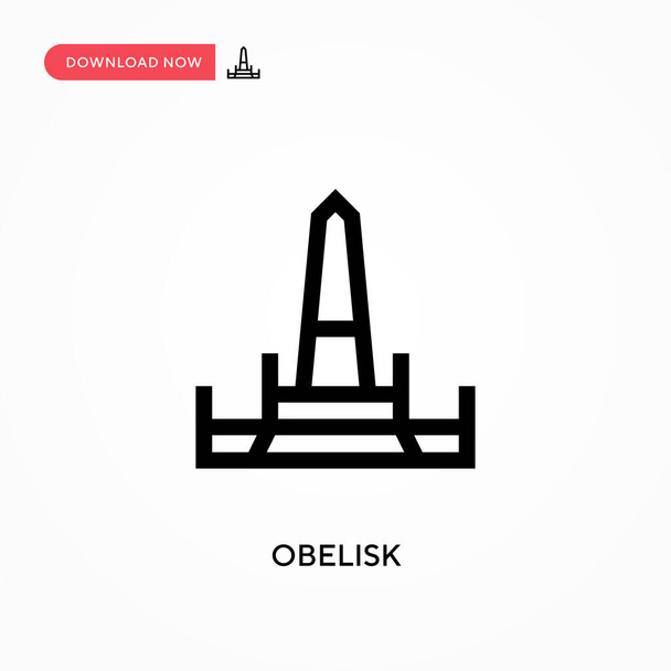 Obelisco Icono de vector simple. Moderno, simple ilustración de vector plano para el sitio web o aplicación móvil - Vector, imagen