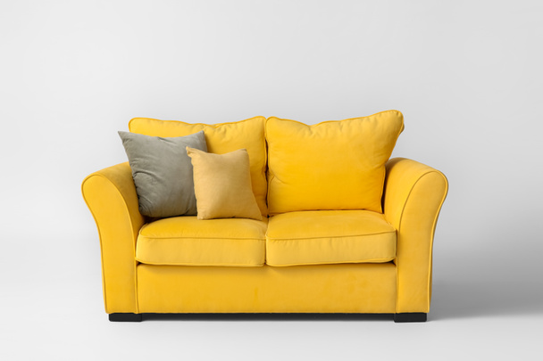 Stylish sofa on light background - Foto, imagen