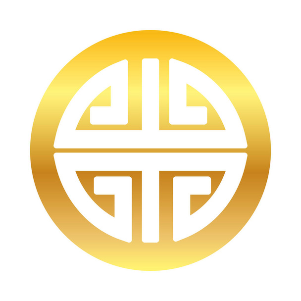 Chinesische Charme-Ikone des Mittherbstkonzepts, Steigungsstil - Vektor, Bild