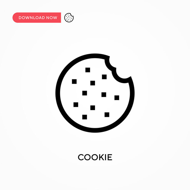 Cookie Einfaches Vektorsymbol. Moderne, einfache flache Vektordarstellung für Website oder mobile App - Vektor, Bild