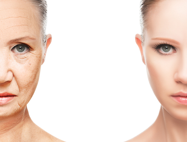 concept of aging and skin care - Photo, Image