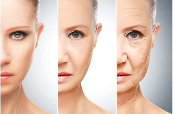concept of aging and skin care - Photo, Image