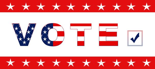 2020 Stany Zjednoczone Ameryki Prezydencki transparent wyborczy z Gwiazdami Patriotycznymi.Ilustracja - Zdjęcie, obraz