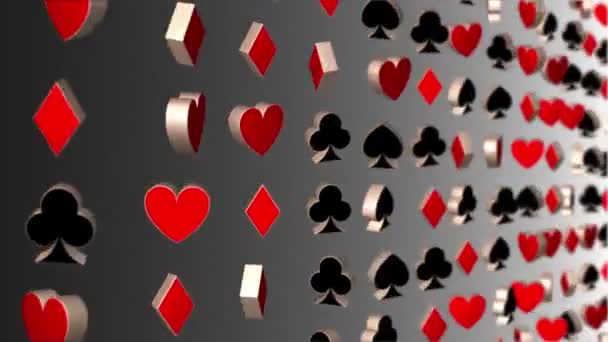 Fondo Casino: giratorio 3D juego de cartas se adapta a la animación de fondo de movimiento. - Imágenes, Vídeo