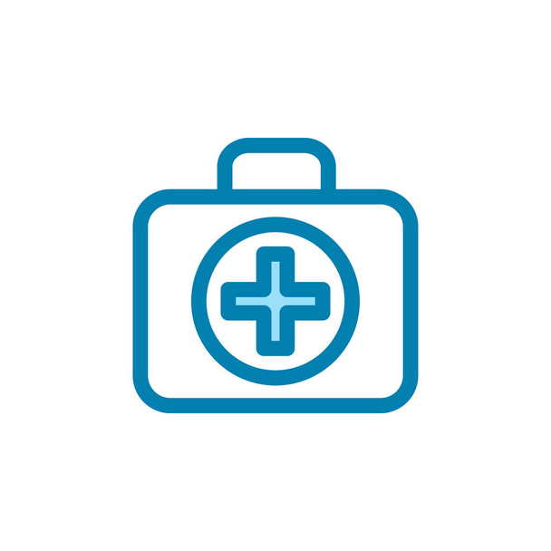 Ilustración Gráfico vectorial del icono de la primera caja de ayuda. Apto para emergencias, botiquines médicos, atención médica, etc.
. - Vector, imagen