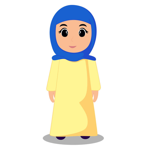 Ilustración vectorial de niños musulmanes. Ideal para carteles o más - Vector, imagen