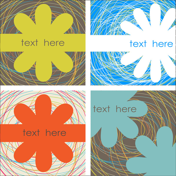 Colorful abstract vector background set - Vector, afbeelding