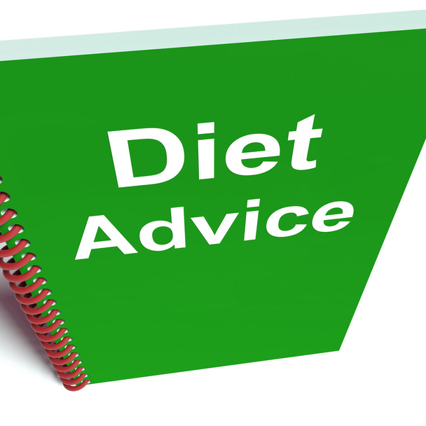 Ruokavalio neuvoja Notebook näyttää terveellistä ruokavaliota
 - Valokuva, kuva