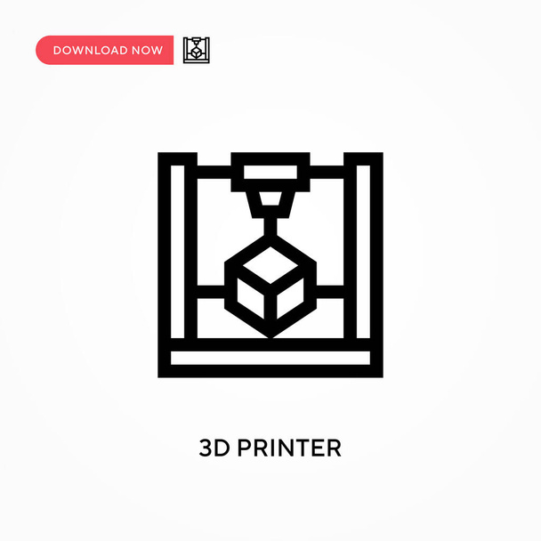 3D printer Eenvoudig vectoricoon. Moderne, eenvoudige platte vectorillustratie voor website of mobiele app - Vector, afbeelding