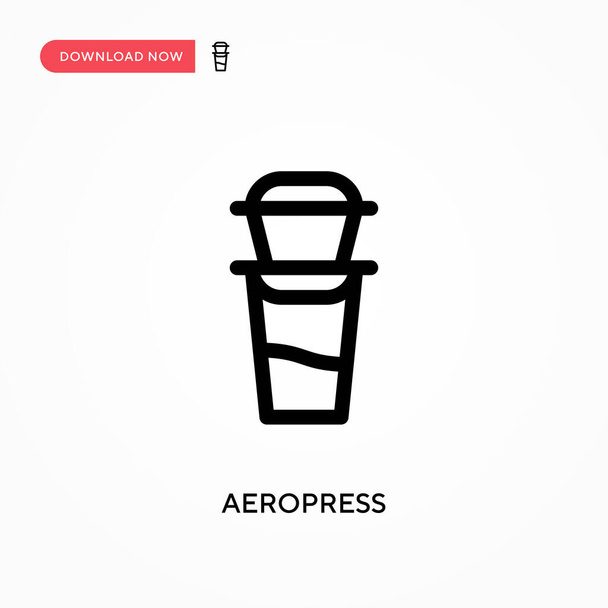 Aeropress Icono de vector simple. Moderno, simple ilustración de vector plano para el sitio web o aplicación móvil - Vector, imagen
