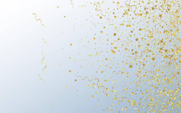 Golden Confetti Celebrate Vector Gray Background.  - Vektor, kép