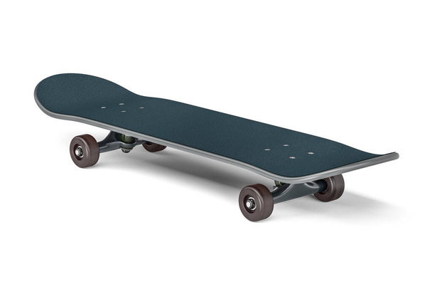 白い背景に隔離されたスケートボード- 3Dレンダリング - 写真・画像
