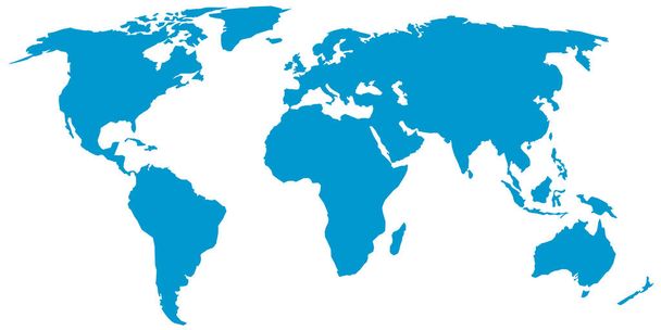 Dünya haritası beyaz deniz mavisi kara vektörü illüstrasyonu - Vektör, Görsel