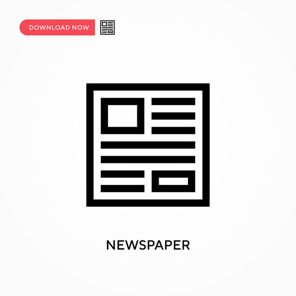 Newspaper Simple vector icon. Modern, simple flat vector illustration for web site or mobile app - Vector, Image