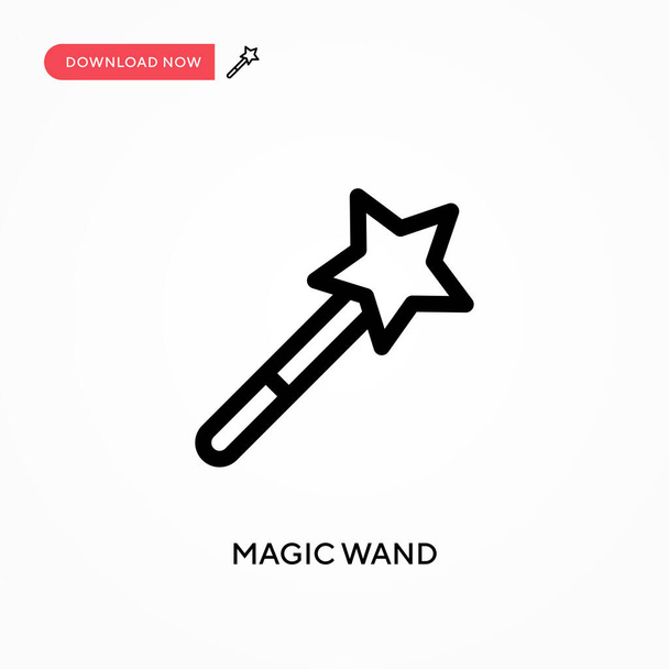 Μαγικό ραβδί Απλό διανυσματικό εικονίδιο. Σύγχρονη, απλή επίπεδη διανυσματική απεικόνιση για web site ή mobile app - Διάνυσμα, εικόνα