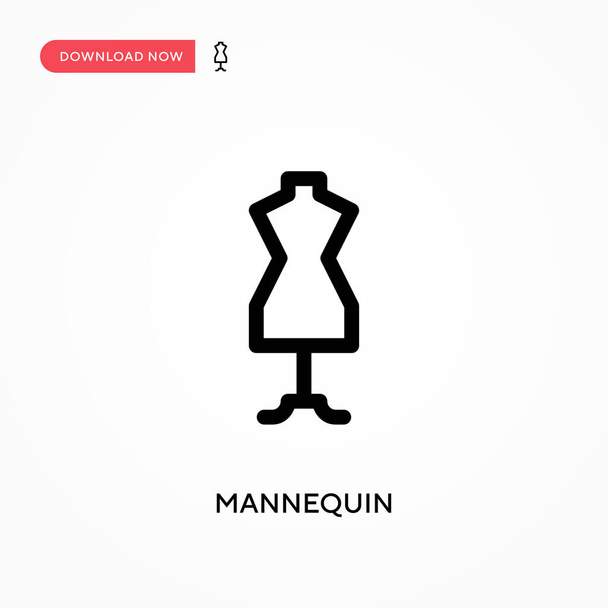 Mannequin Απλή διανυσματική εικόνα. Σύγχρονη, απλή επίπεδη διανυσματική απεικόνιση για web site ή mobile app - Διάνυσμα, εικόνα
