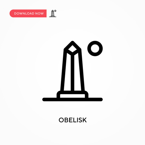 Obelisk Prosta ikona wektora. Nowoczesna, prosta płaska ilustracja wektorowa dla strony internetowej lub aplikacji mobilnej - Wektor, obraz