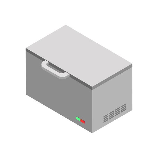 Isometric style icon.Freezer icon isolated on white background.Vector illustration for web design. Refrigerator for kitchen. - Διάνυσμα, εικόνα