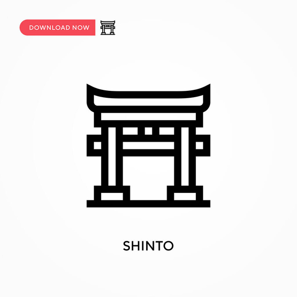 Проста векторна піктограма Shinto. Сучасна, проста плоска Векторна ілюстрація для веб-сайту або мобільного додатку
 - Вектор, зображення