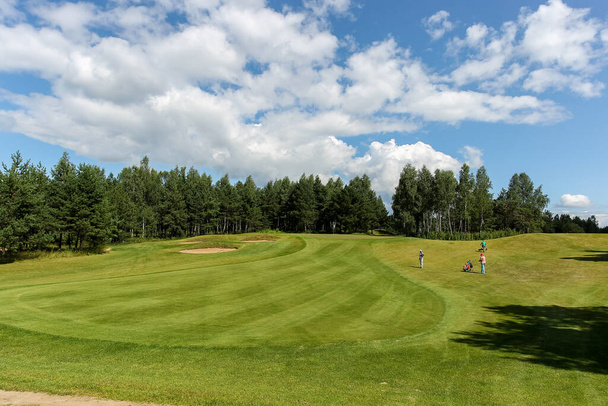 Summer landscape golf course panorama and background - Φωτογραφία, εικόνα