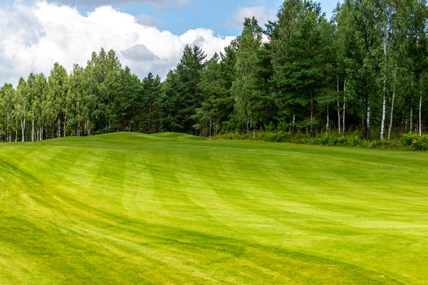 Summer landscape golf course panorama and background - Fotoğraf, Görsel