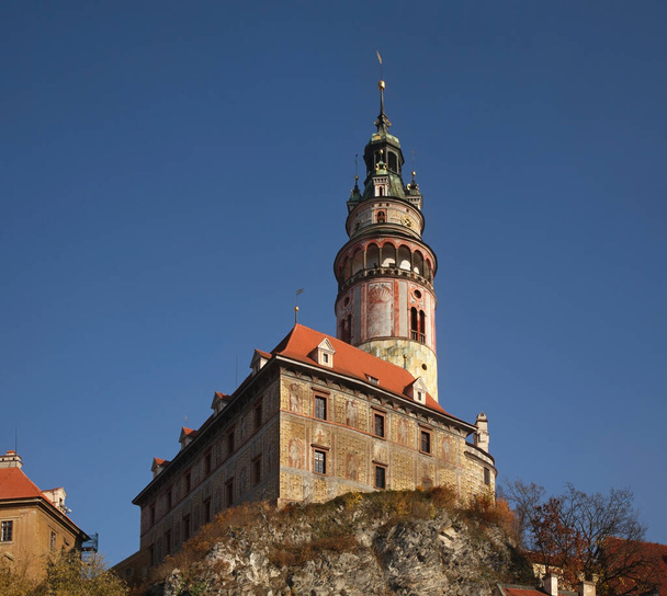 Castle tower in Cesky Krumlov. Czech republic - Foto, Imagem