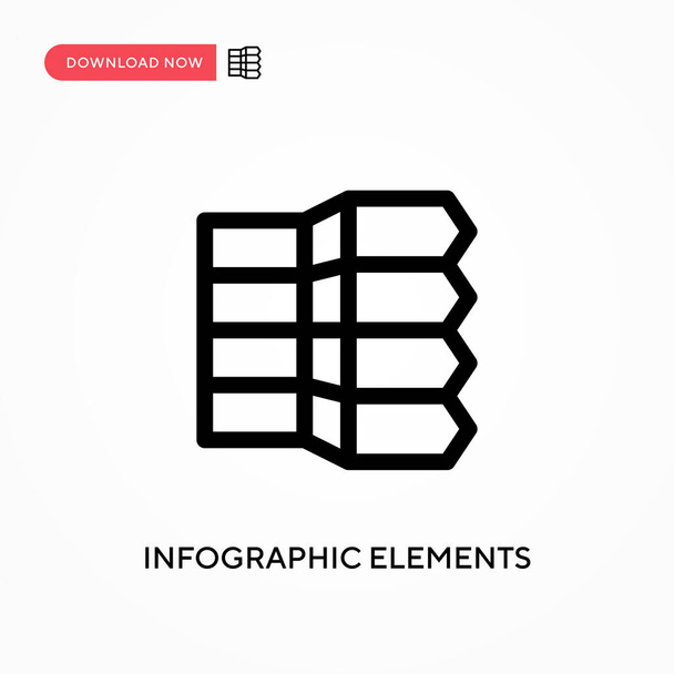 Infografische Elemente Einfaches Vektorsymbol. Moderne, einfache flache Vektordarstellung für Website oder mobile App - Vektor, Bild