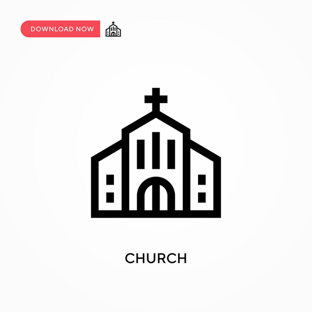 Εκκλησία Απλή διανυσματική εικόνα. Σύγχρονη, απλή επίπεδη διανυσματική απεικόνιση για web site ή mobile app - Διάνυσμα, εικόνα