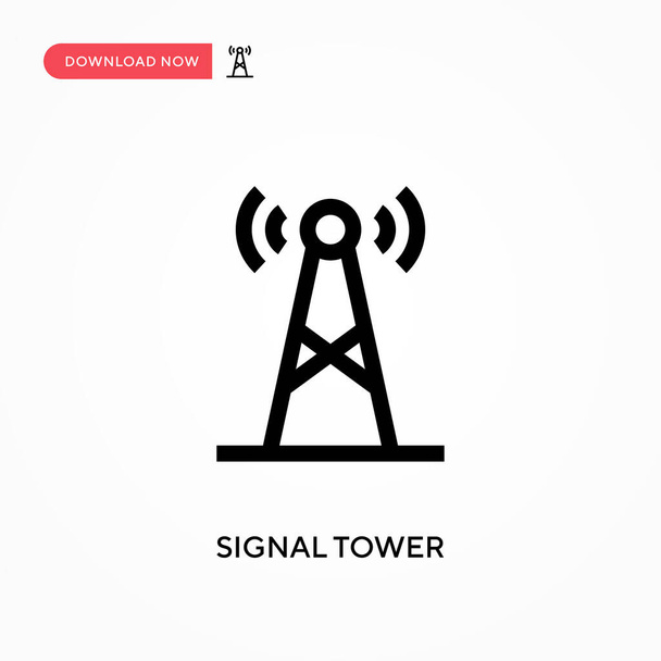 Tour de signal Simple icône vectorielle. Illustration vectorielle plate moderne et simple pour site Web ou application mobile - Vecteur, image