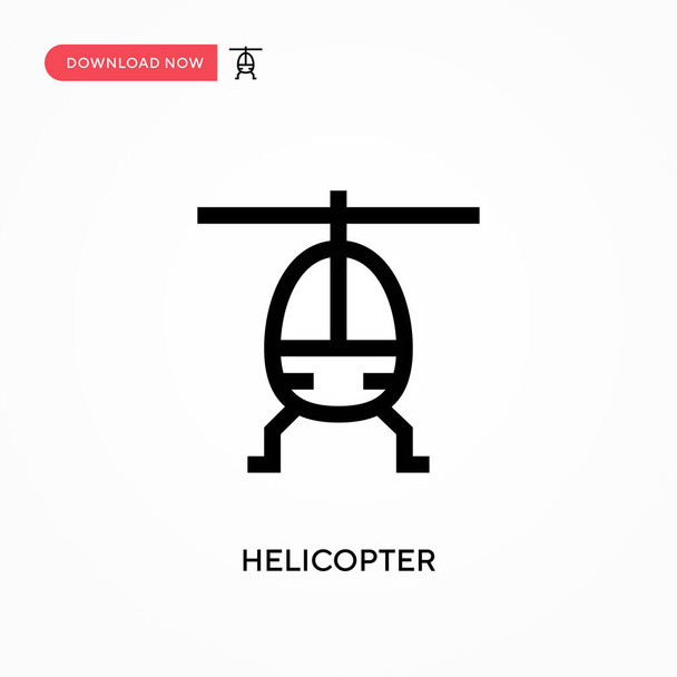 ヘリコプターシンプルなベクトルアイコン。ウェブサイトやモバイルアプリのための現代的でシンプルなフラットベクトルイラスト - ベクター画像