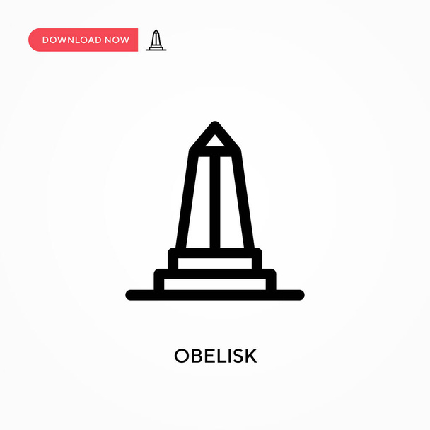 Obelisco Icono de vector simple. Moderno, simple ilustración de vector plano para el sitio web o aplicación móvil - Vector, imagen