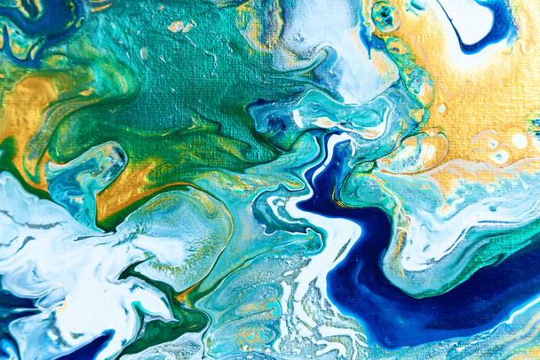 Drawing technique fluid art. Abstract colorful texture, wallpaper, background for design and creativity. Acrylic Mixing, Contemporary Art, Liquid Art. - Foto, immagini