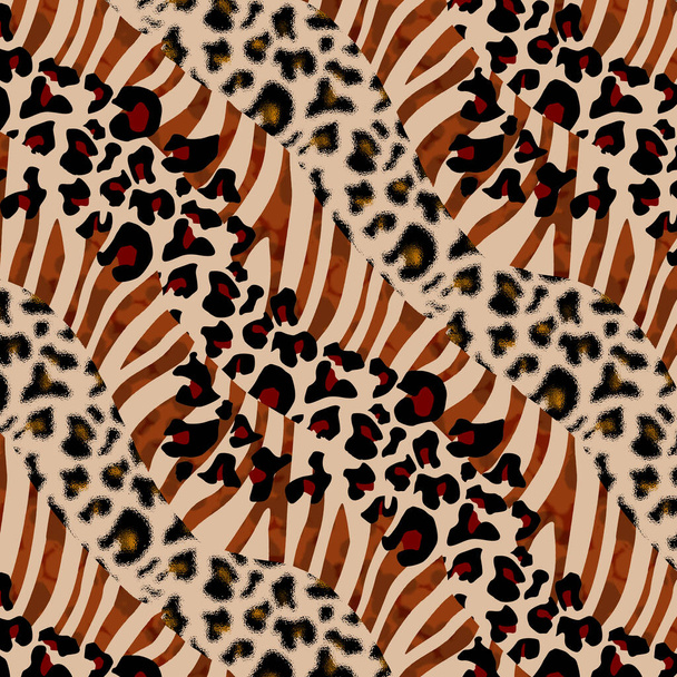 Leopard, Zebra und Giraffe Muster Design, Illustration Hintergrund, Gradient Leopard, Zebra und Giraffe Design Muster - Foto, Bild