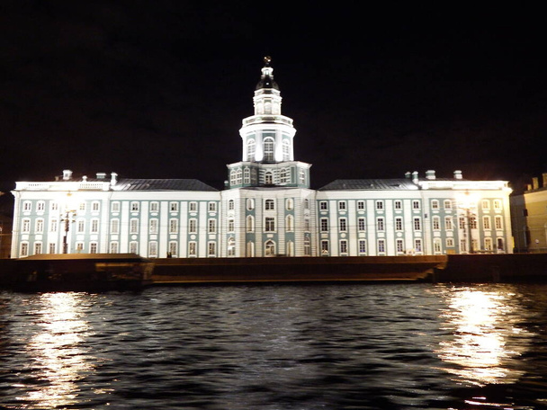 Санкт-Петербург, вид з Неви осіннього вечора - Фото, зображення