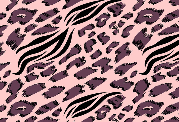 Design de padrão de leopardo, zebra e girafa, fundo de ilustração, leopardo gradiente, zebra e padrão de design de girafa - Foto, Imagem