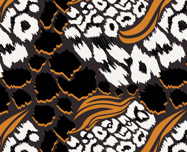 Leopard, zebra and giraffe pattern design, illustration background, gradient leopard, zebra and giraffe design pattern - Photo, Image