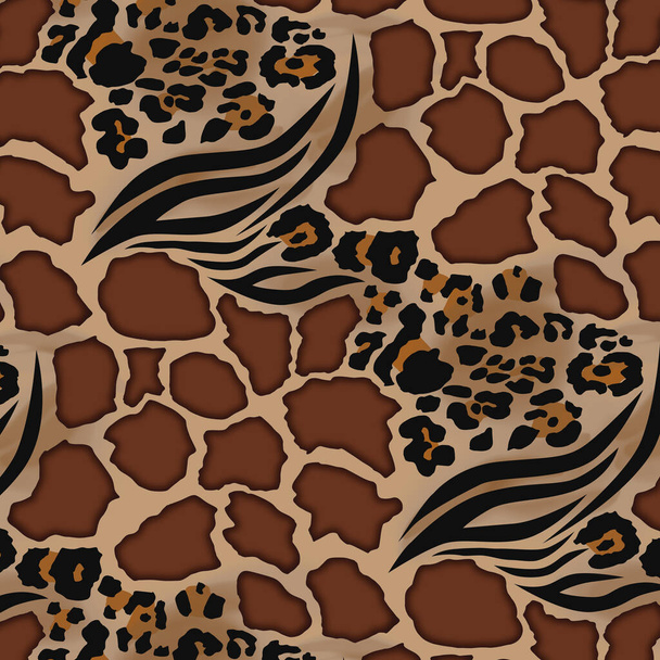 Leopard, Zebra und Giraffe Muster Design, Illustration Hintergrund, Gradient Leopard, Zebra und Giraffe Design Muster - Foto, Bild