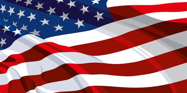 la bandiera nazionale degli Stati Uniti d'America - Vettoriali, immagini
